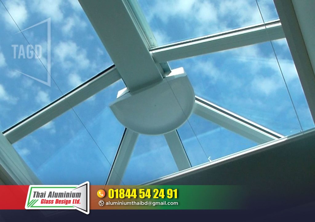 Roof Lantern and skylight Blinds, Durable white poly carbonate glass