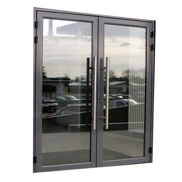 China Aluminium Front Door, Exterior Upvc hinged glass door provider in BD