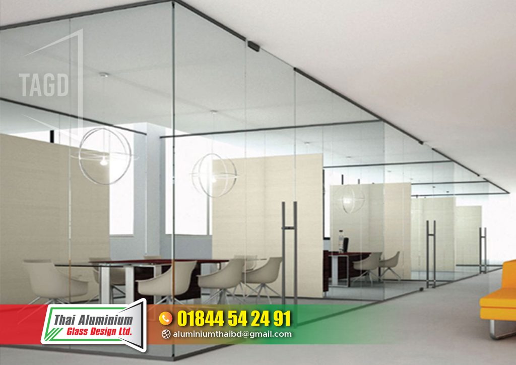 Office Thai Glass Partition Cutting Wall Glass